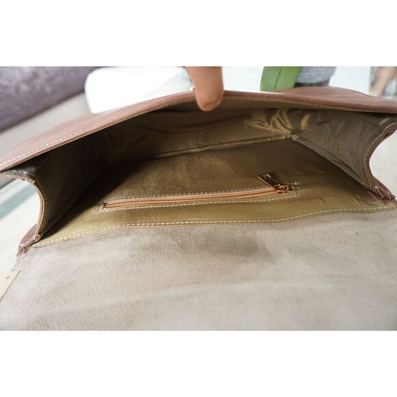 Moroccan Goat Hide Leather Shoulder Bag: Bohemian Purse - Picture 9 of 10